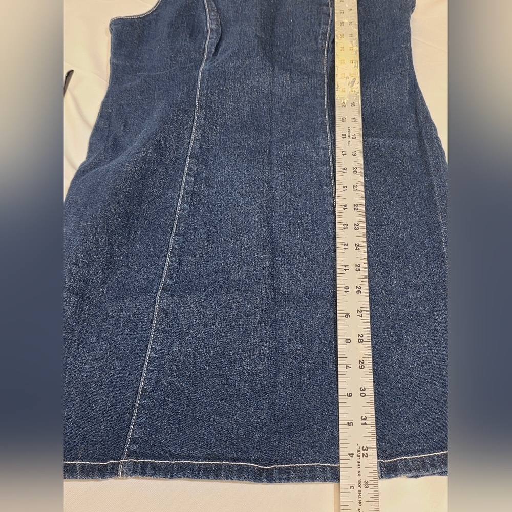 MINKPINK The Midnight Hour Darkwash Cotton Blue Denim Mini Dress Size Medium - Picture 7 of 14